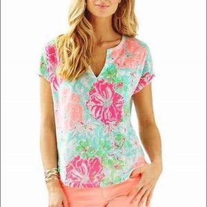 EUC Lilly Pulitzer Duval Linen Top